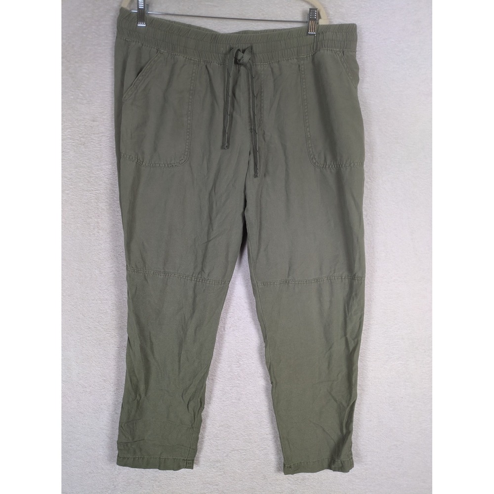 Maurices Jogger Pants Women's 16 Olive Green Lyocell Blend Drawstring Casual